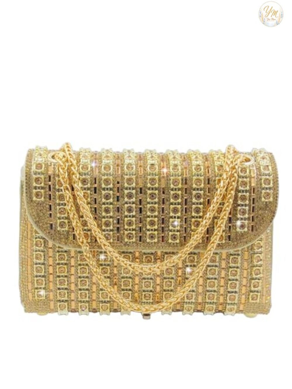 Rhinestone Clutch Purse Faux Leather Evening Bag Crystal Clutch